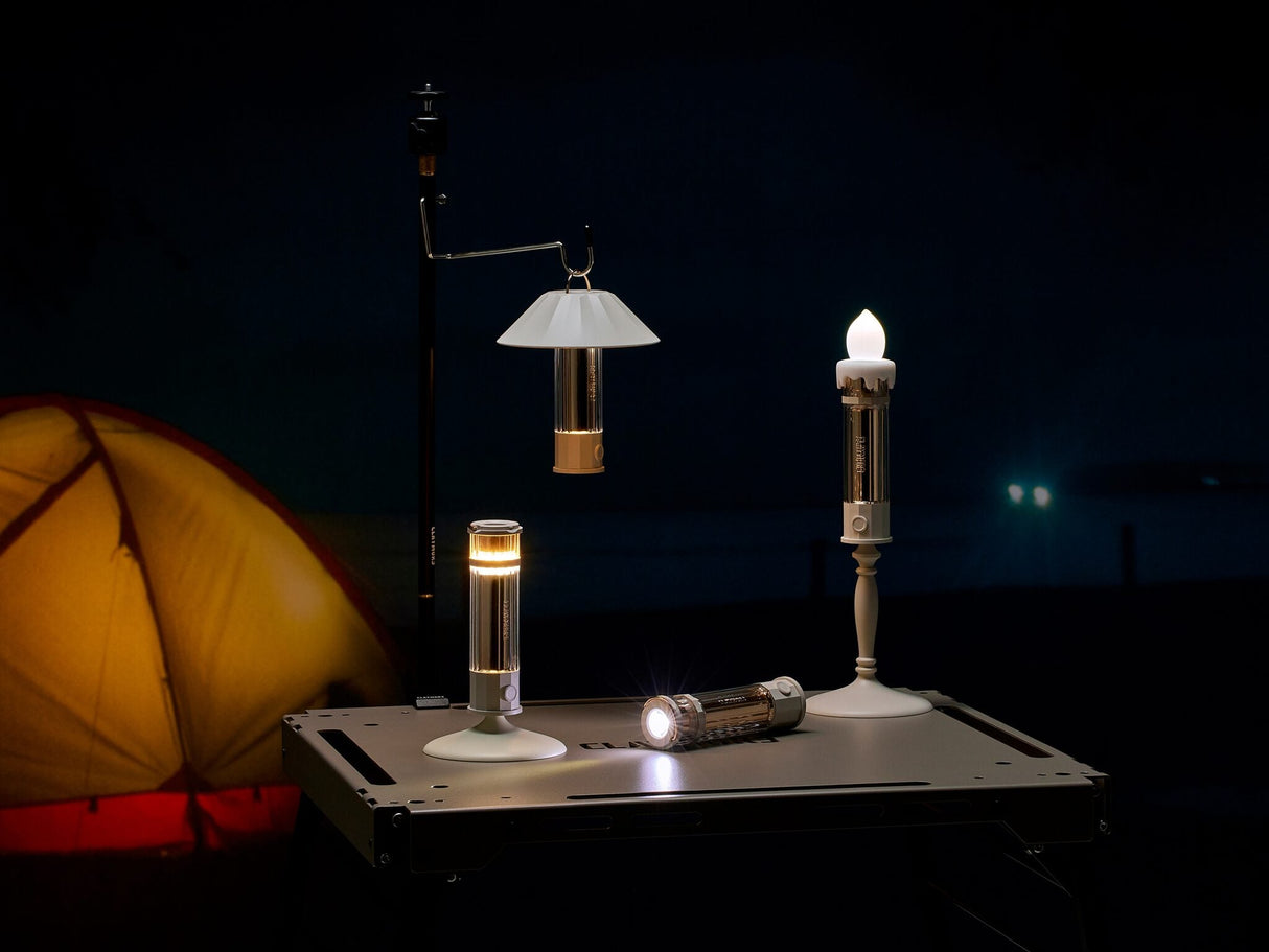 CLAYMORE CANDELLA Special Package lighting a campsite at night
