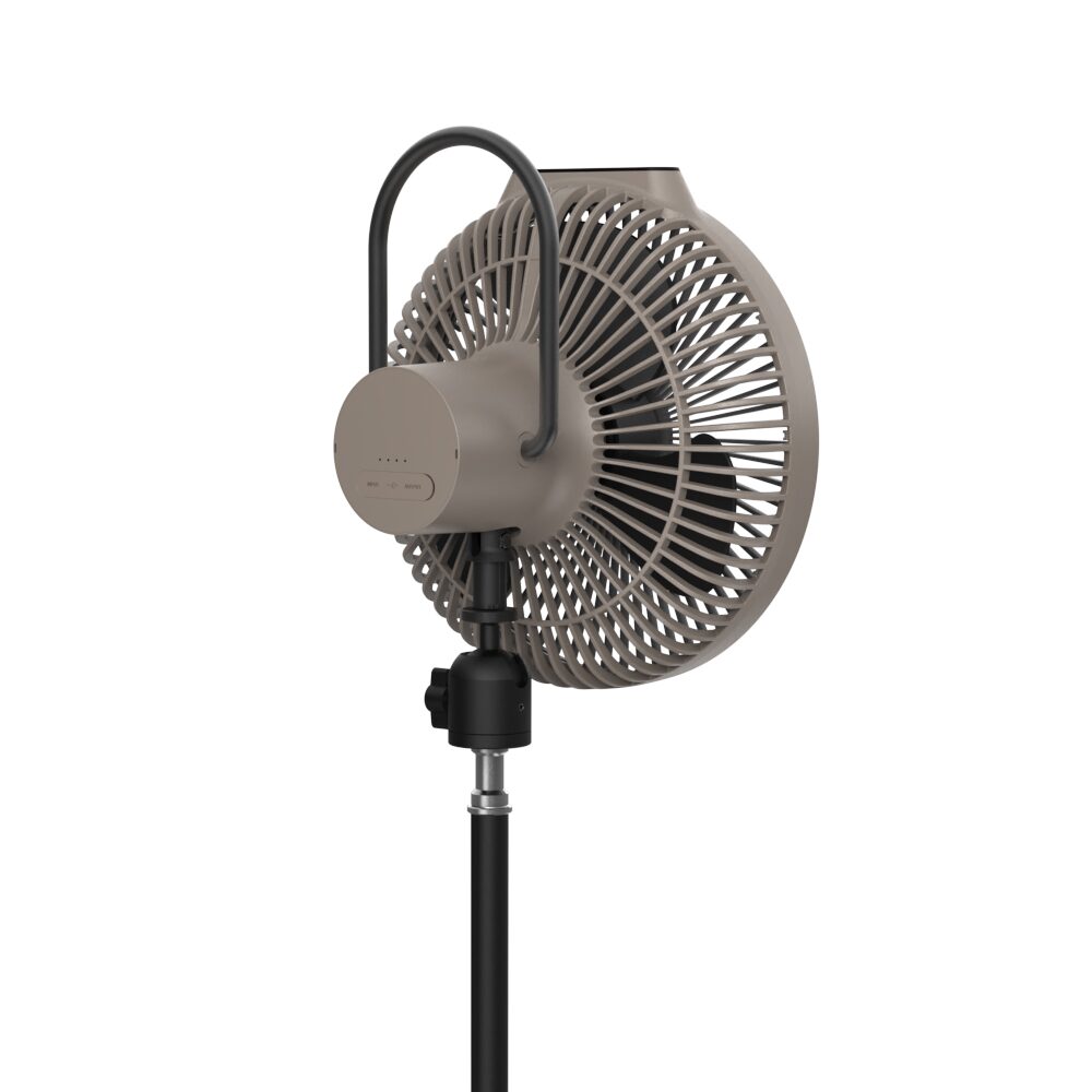 CLAYMORE QUICK STAND fitted with a portable fan